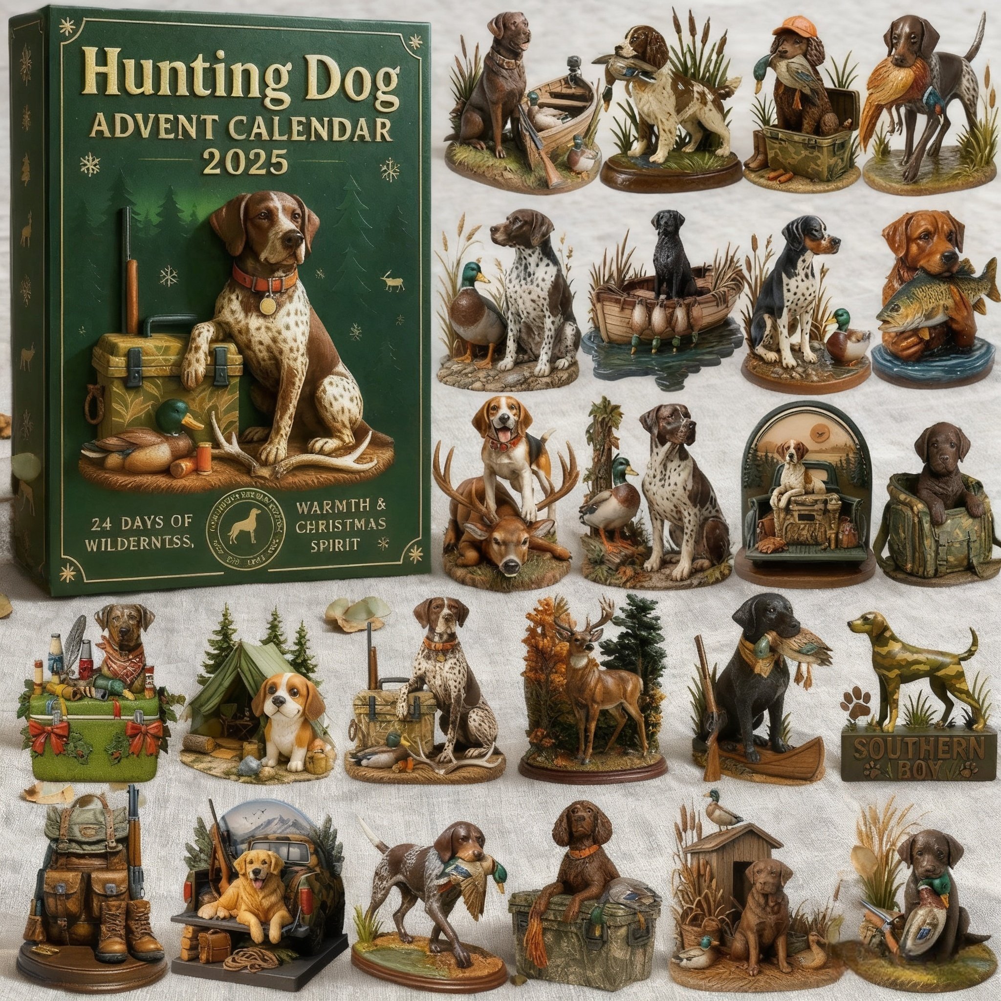 🔥Last Day 50% OFF -🎄Hunting Dog Advent Calendar 2025