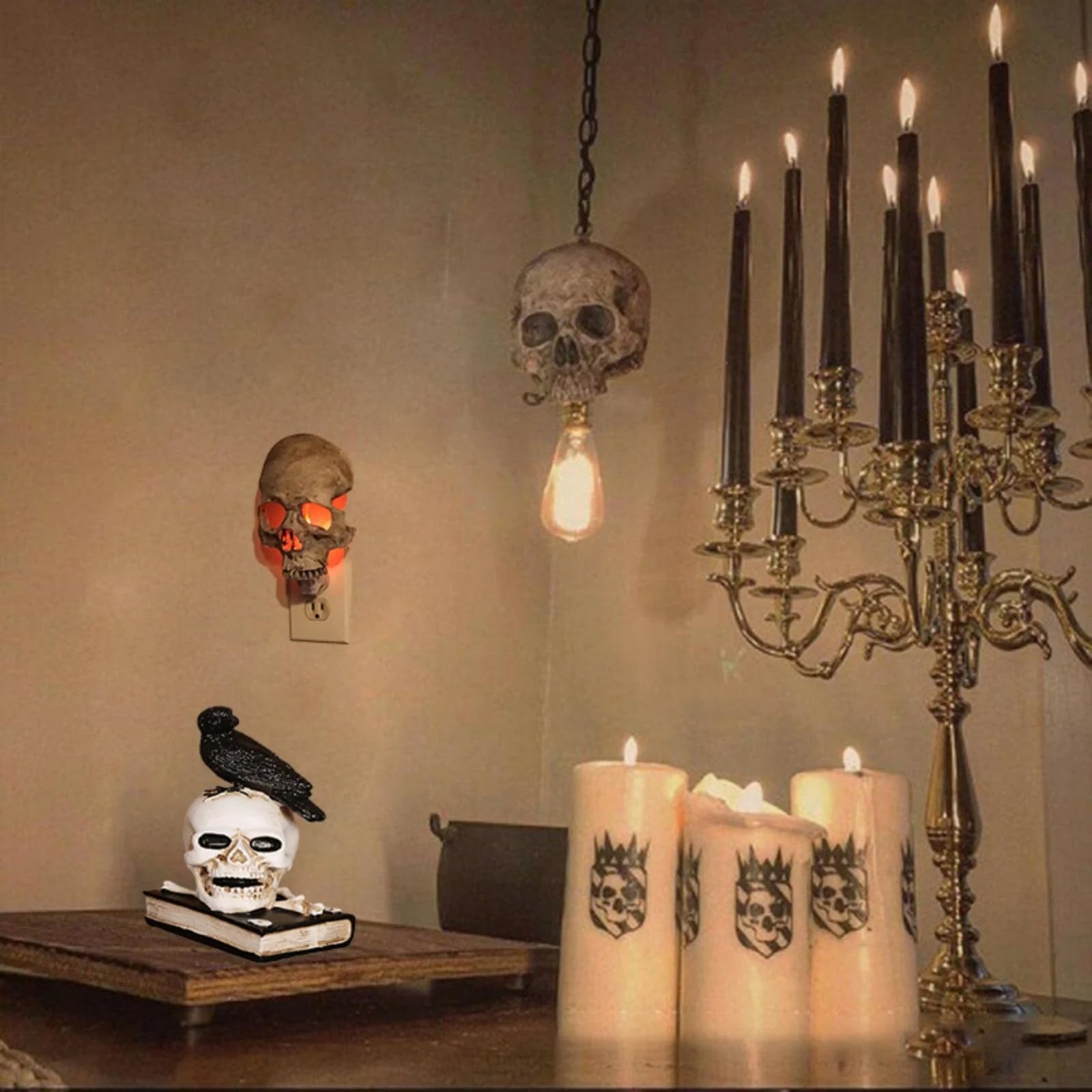 TikTok Last Day Promotion -60% OFF🎉New Halloween Decoration- Handcrafted Skull Night Light