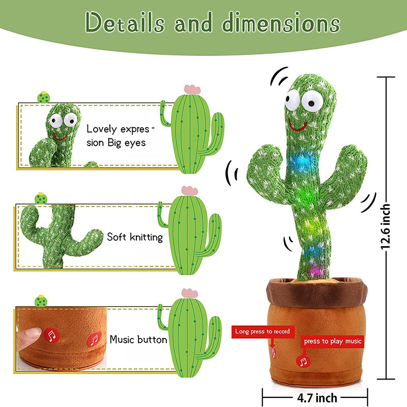 (🎄Christmas Hot Sale🔥🔥)The Funny Dancing Cactus Toy(BUY 2 FREE SHIPPING)