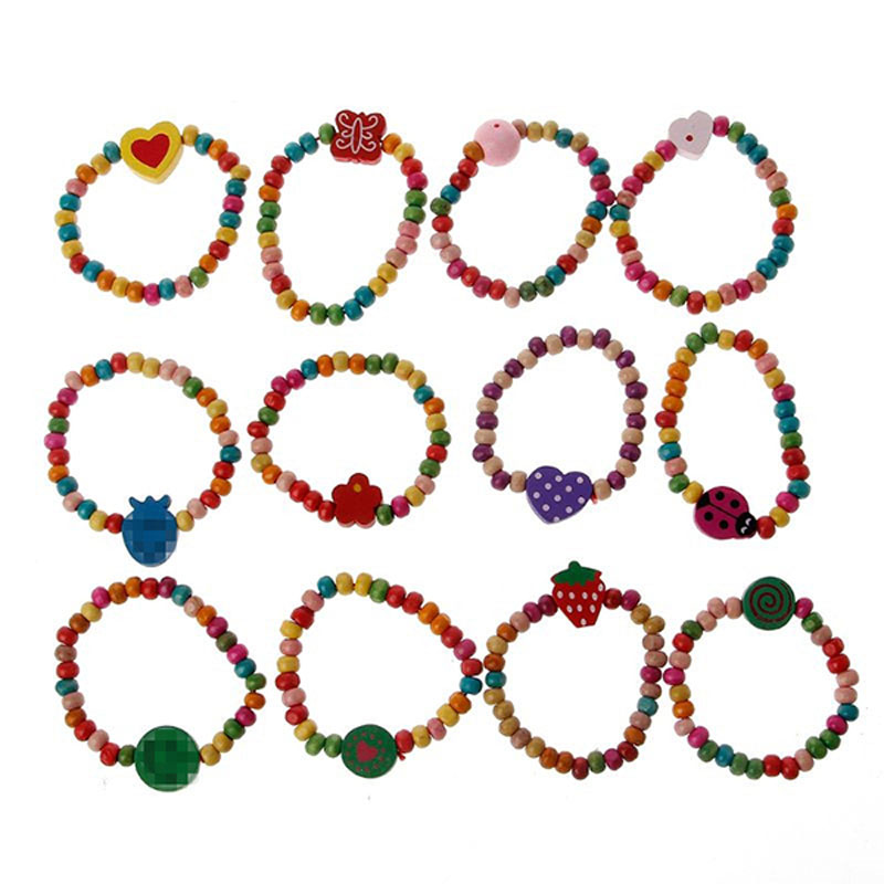 (🌲Early Christmas Sale- SAVE 48% OFF)12Pcs/Set Colourful Wooden Bracelets🎉Buy 2 Get Free Shipping