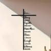 ✝ Christian Metal Wall Cross with Scripture – Inspirational Faith Wall Ar