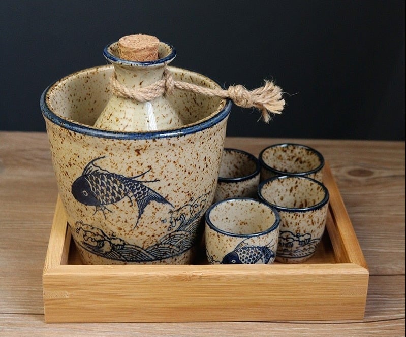Koi Fish Authentic Japanese Sake Set
