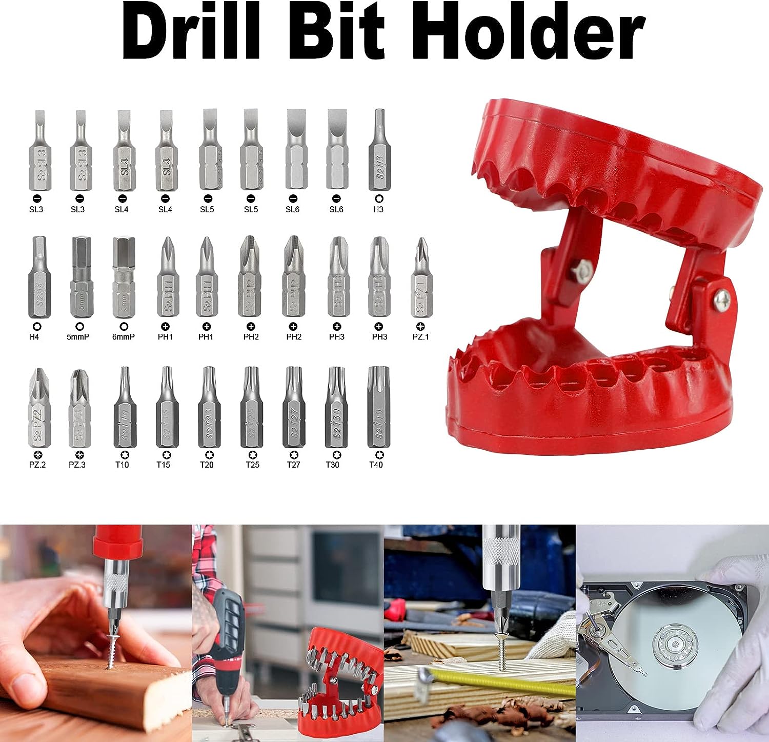 (🎁Early Mother's Day Promo- 70% OFF) Denture Drill Bit Holder with 28 Bits Set (Buy 2 Get Free Shipping)