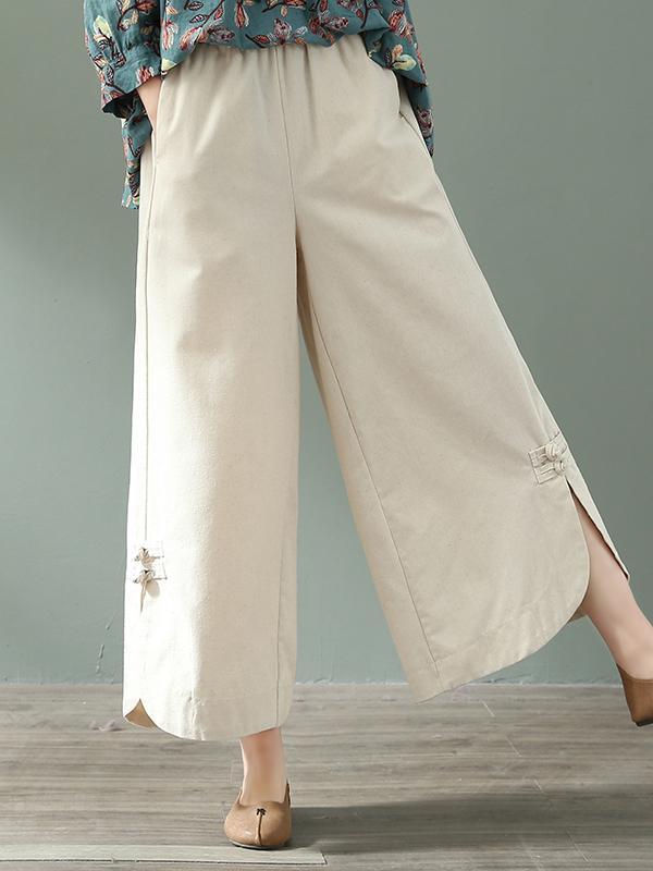 Heaven Tour Cotton & Linen Wide Leg Pant