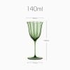 Vintage Green Flower Wine Glasses