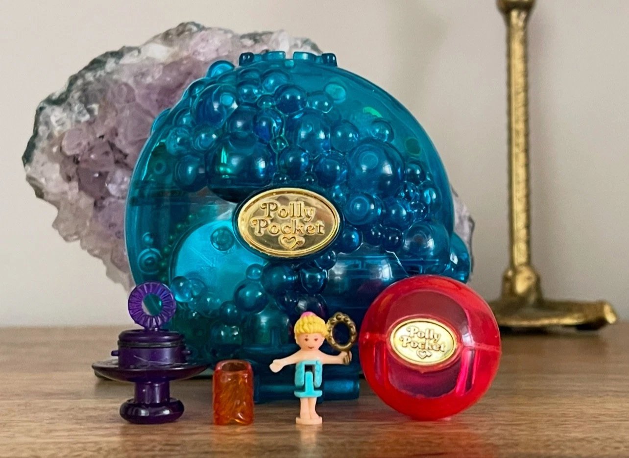 ⏰LAST DAY SALE 50% OFF💥Rare Vintage Bluebird 1996 Polly Pocket Bubbly Bath Playset