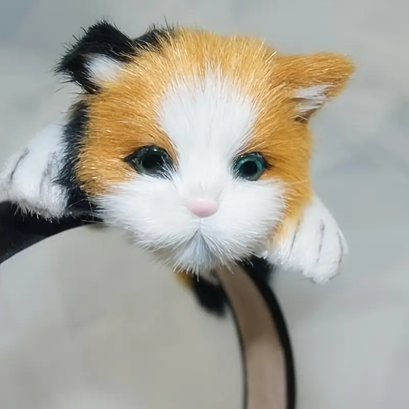 Plush cat headband