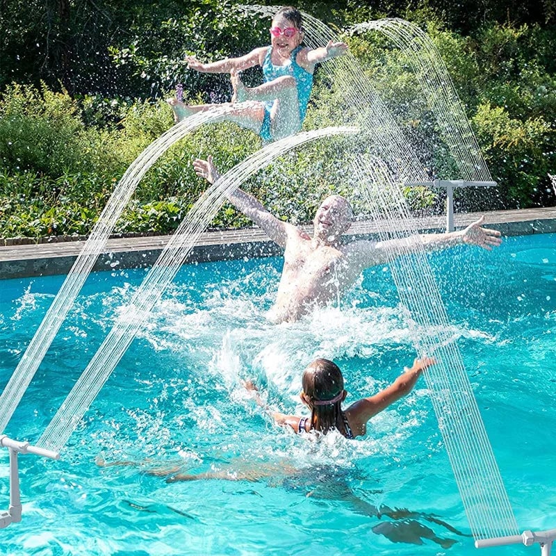 🎁TikTok Last Day Sale - 70% OFF🔥Solar Pool Fountain with Lights Dual Arc - Above/Inground Pool Fountain Lights with Remote Control