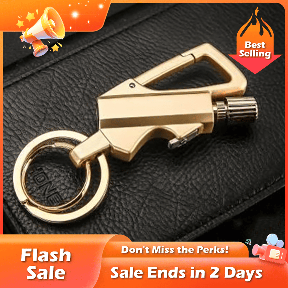 🎁TikTok Last Day Sale - 70% OFF💥Permanent Match Infinity Lighter with Multitool Keychain Bottle Opener