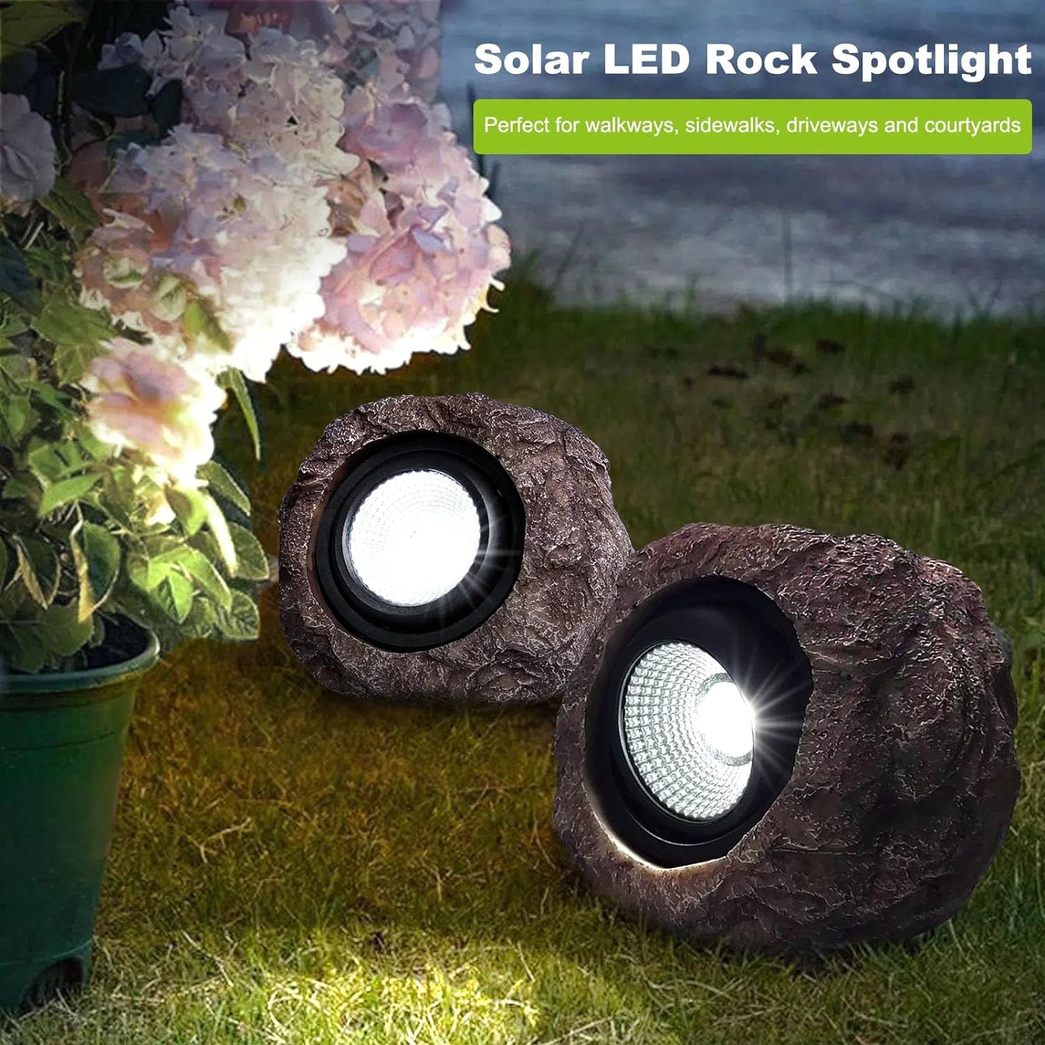 🎉Mother's Day Hot Sale🎁Solar Powered Outdoor Rock Lights⚡Buy 2 Get Free Shipping