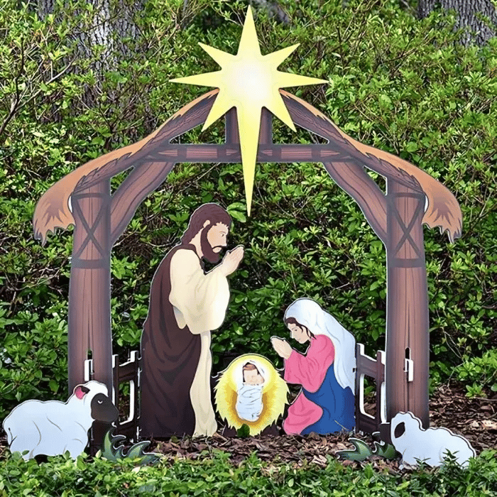 (🔥Last Day Promotion 50% OFF) Holy Night Outdoor Christmas Nativity Set - Buy 2 Get Extra 10% OFF & FREE SHIPPING