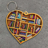 Book Lovers Heart Ornament