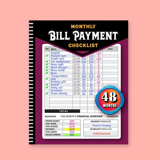 💸Bill Tracker Notebook