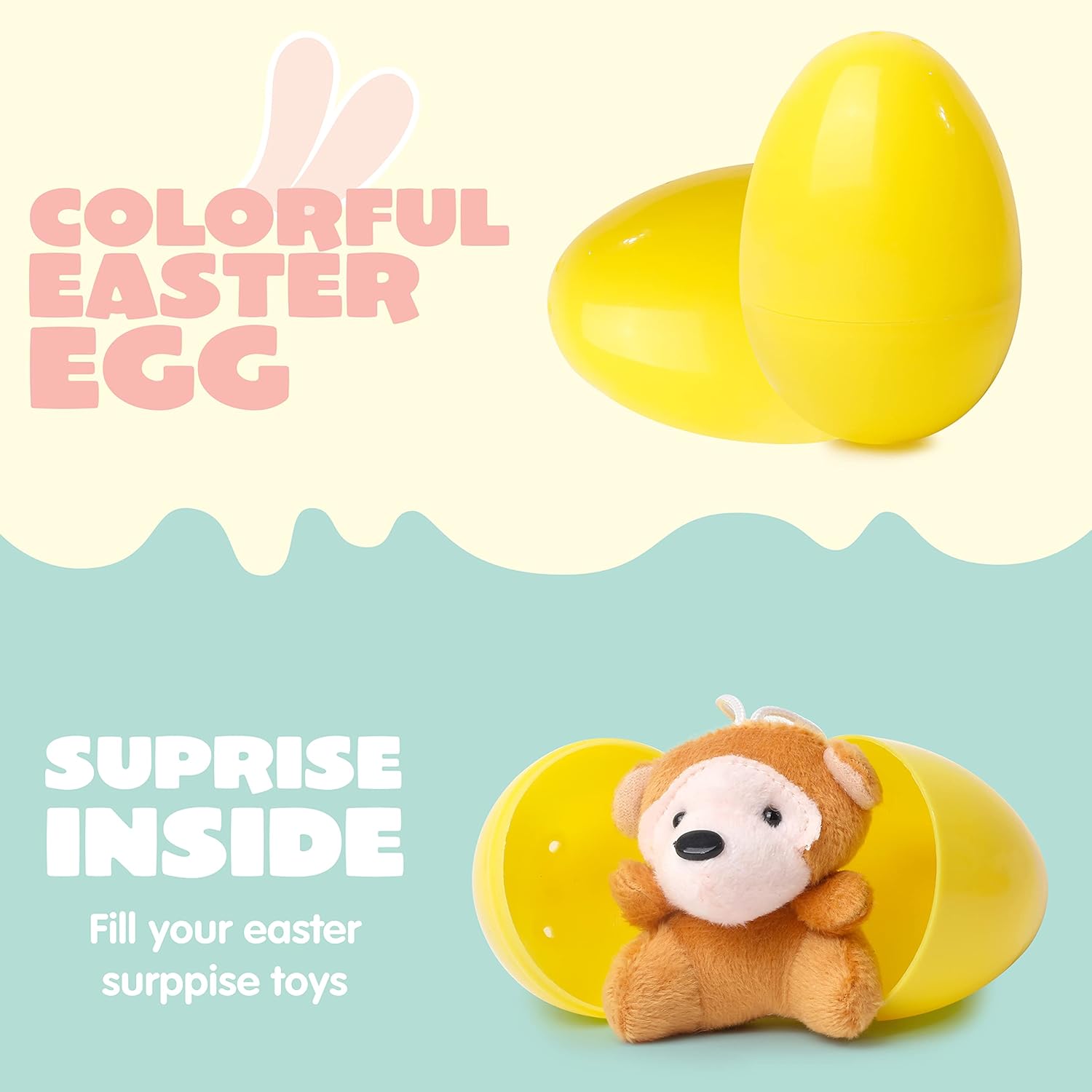 🔥Easter Special Sale - 49% OFF🎁Prefilled Easter Eggs, Filled with Plush Animal Toys