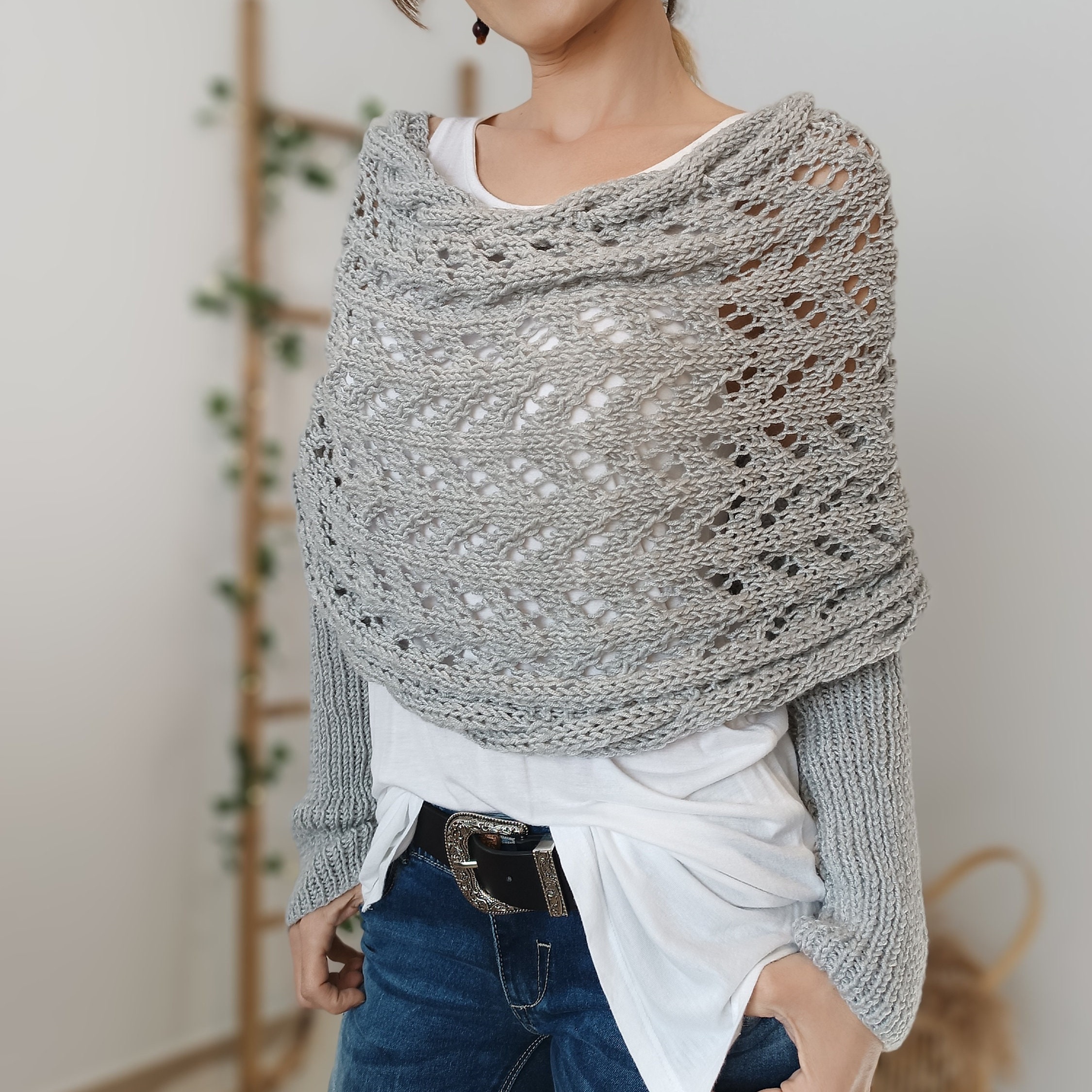 TikTok Last Day Promotion -70% OFF🎉Scarf With Sleeves, Knitted Cable Wrap