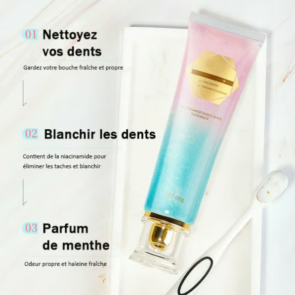 🦷 Dentifrice blanchissant à la niacinamide – Pour des dents plus saines et plus blanches !