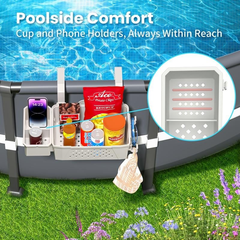 💥LAST DAY SALE 50% OFF💥Poolside Storage Baskets with Cup Holders