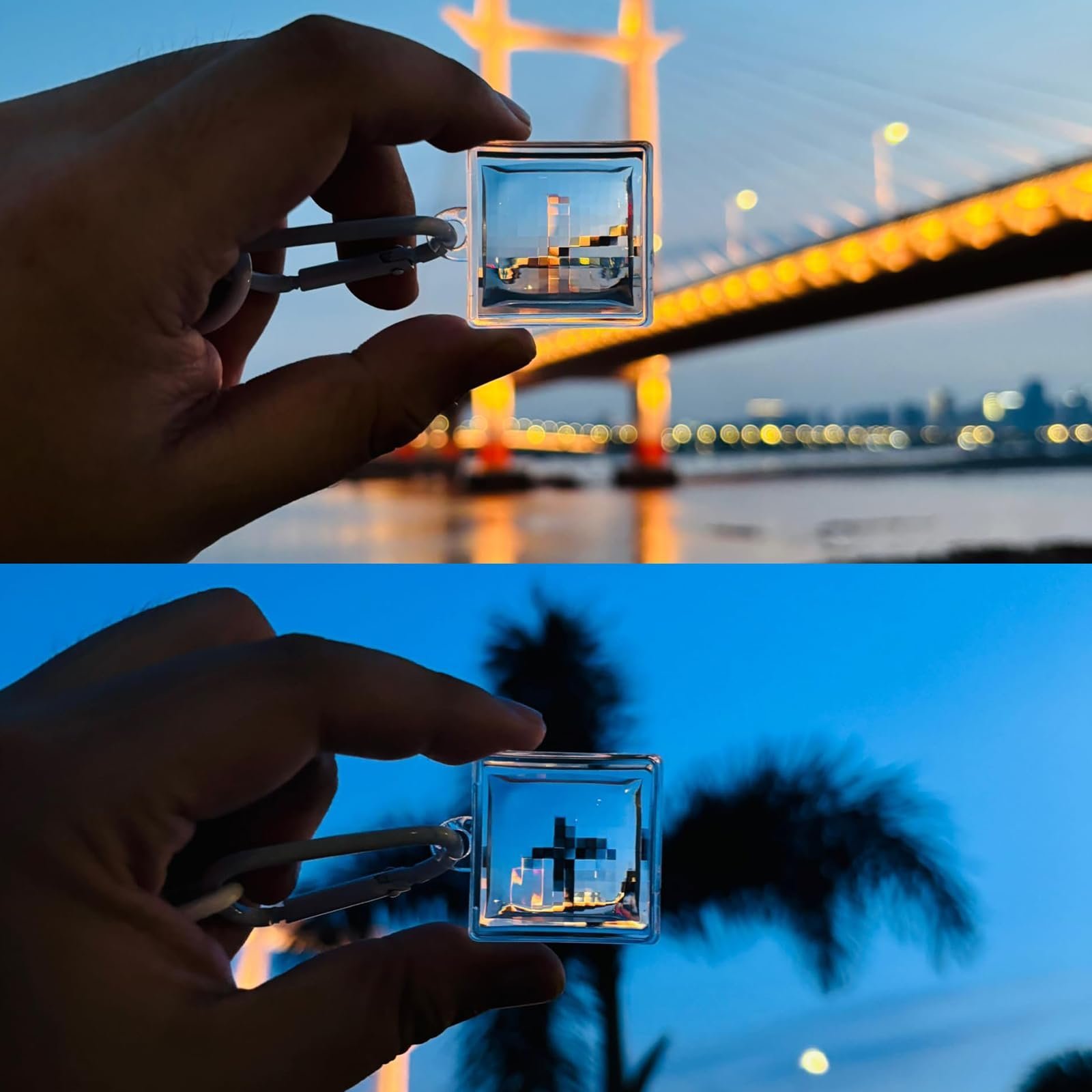 🎁TikTok Last Day Sale - 70% OFF⭐Crystal Pixel Filter Stone Keychain: A Pocket - sized Photo Enhancer🌈