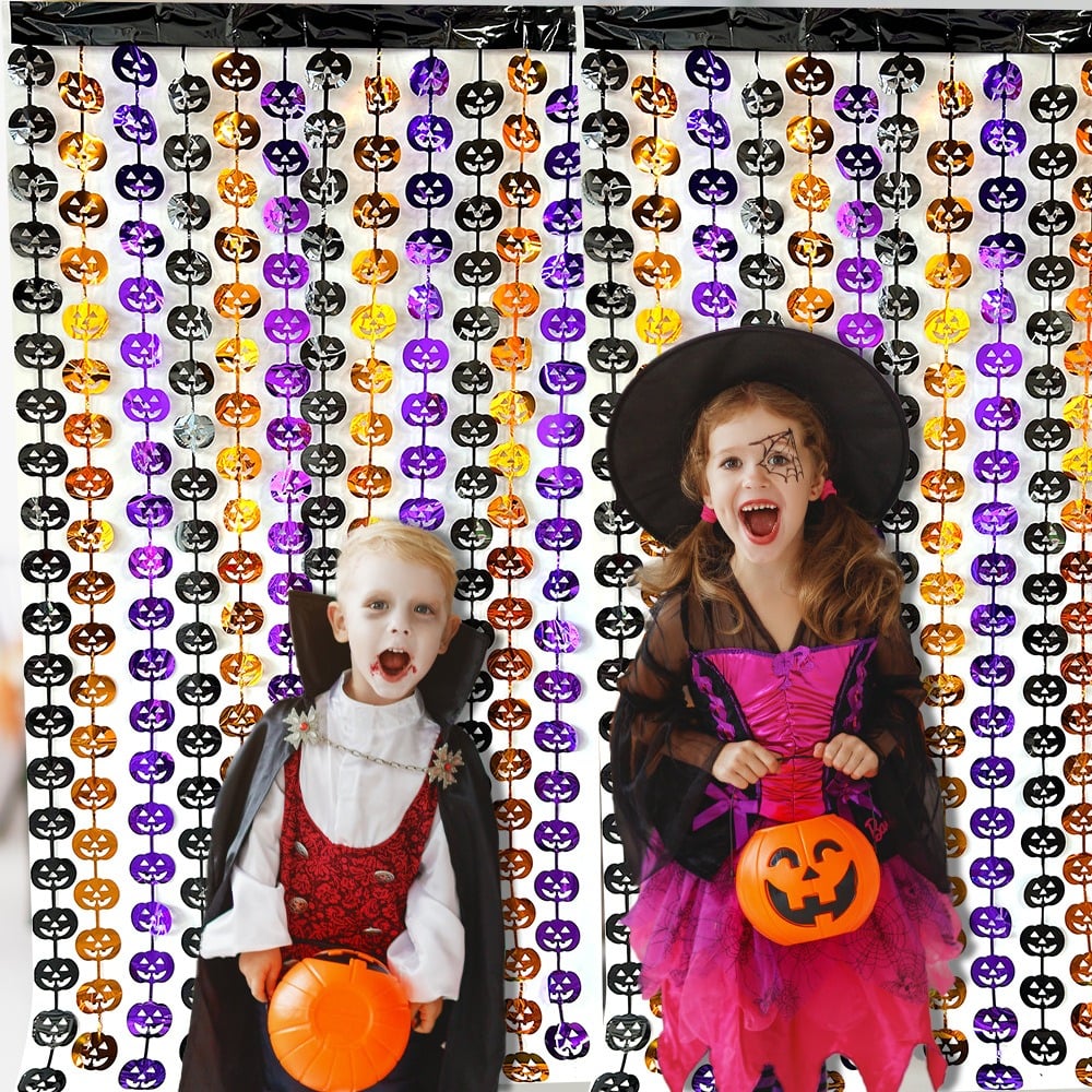 🔥Last Day 50% OFF - Halloween Pumpkin Door Curtain | Spooky Party Backdrop