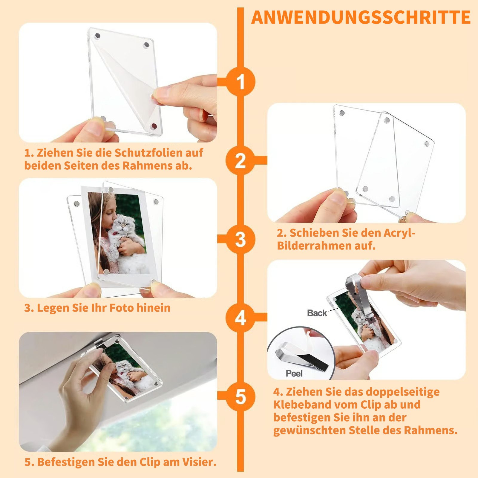 🔥Letzter Tagesverkauf – 49 % RABATT🔥Magnetischer Acryl-Fotohalter