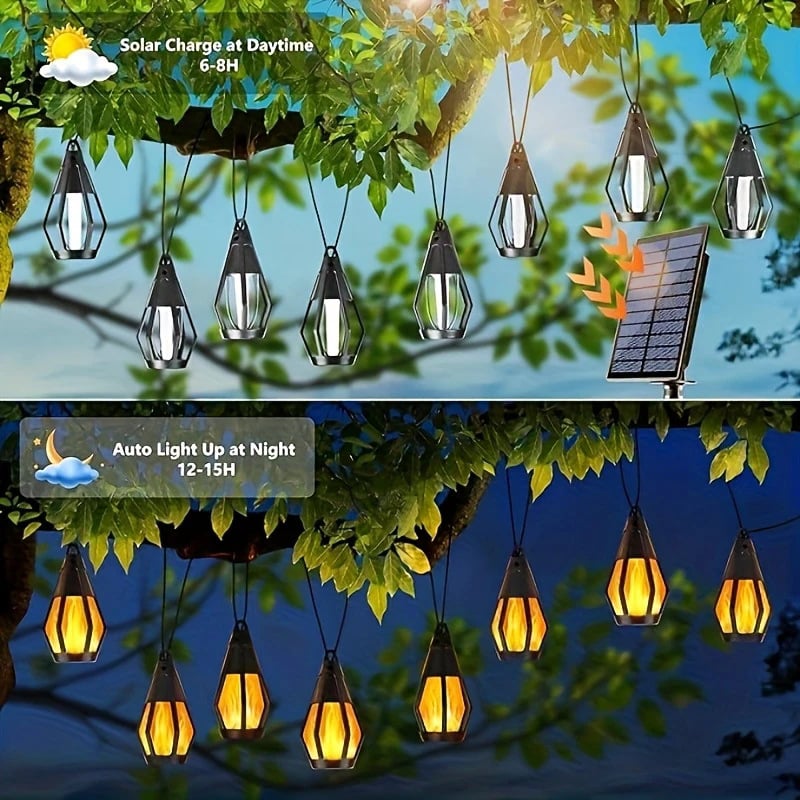 ⏰LAST DAY SALE 50% OFF💥Solar Waterproof Flame Light String