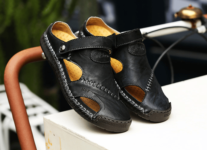 🔥Last Day 49% OFF -Large Size Soft Leather Men's Breathable Outdoor Sandals(Buy 2 Free Shipping)