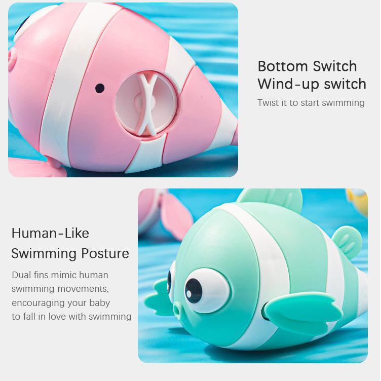 ⏰LAST DAY SALE 50% OFF💥Baby Bath Clownfish Wind-up Toy