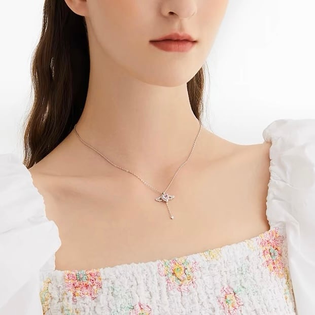 💐Mother's Day Pre-Sale💝 Angel Wing Crystal Necklace