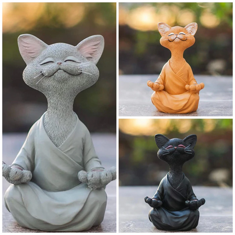 🔥Handmade Happy Buddha Cat - Buy 3 Get Extra 15% OFF & Free Shipping