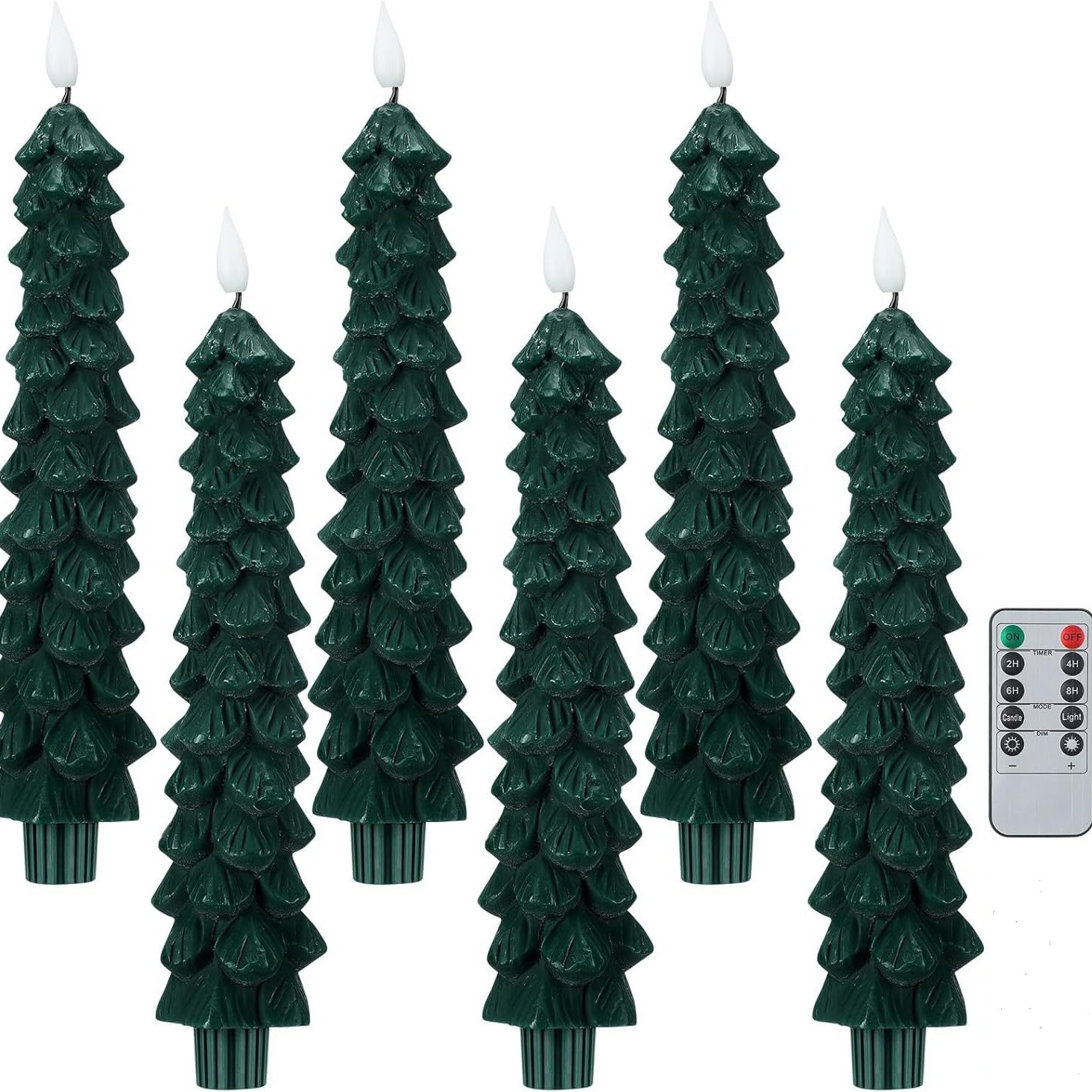 🔥Last Day Promotion - 70% OFF🎁Christmas Tree Flameless Taper Candles