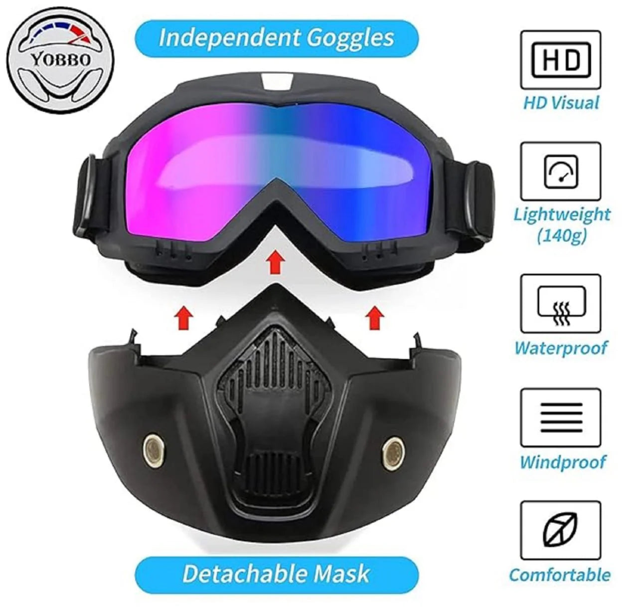 Tactical Universal Anti-UV HD Outdoor Sports Adjustable Mask