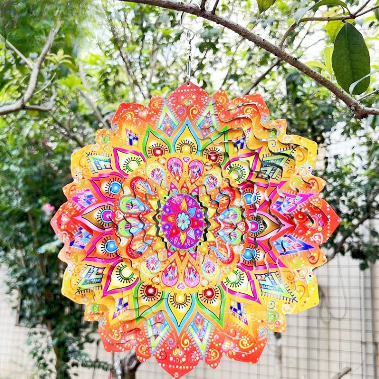 🔥Last Day Sale - 70% OFF🎁 - Mandala Hanging 12 Inches Wind Spinner - BUY 2 FTEE SHIPPING