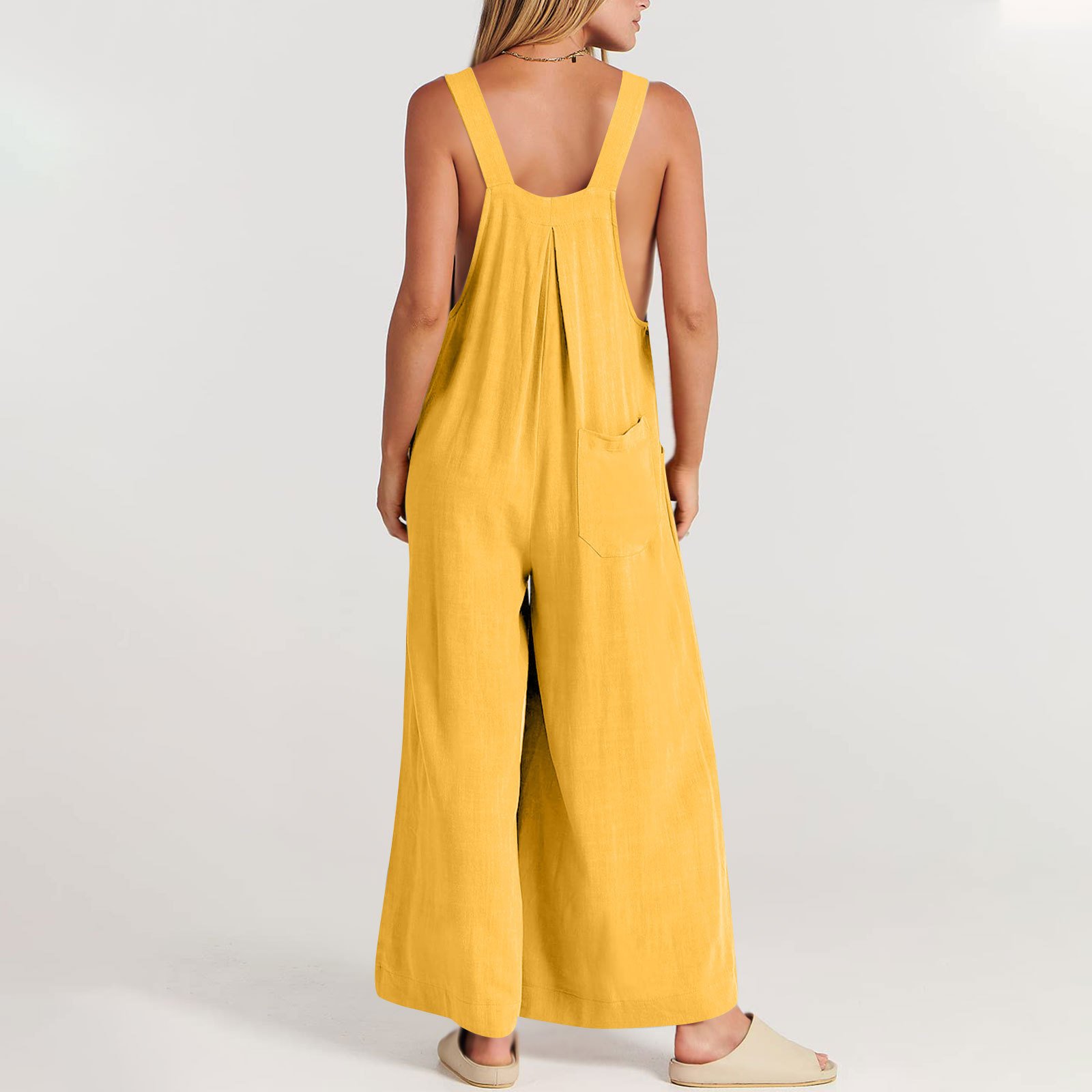 🔥Last Day 65% OFF🔥Women's Sleeveless Wide Leg Jumpsuit with Pockets(Buy 5 Get Extra 20% OFF & Free Shipping)