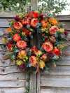 💖🔥HOT SALE 49% OFF⚡--💖Fall Peony And Pumpkin Wreath - Year Round Wreath