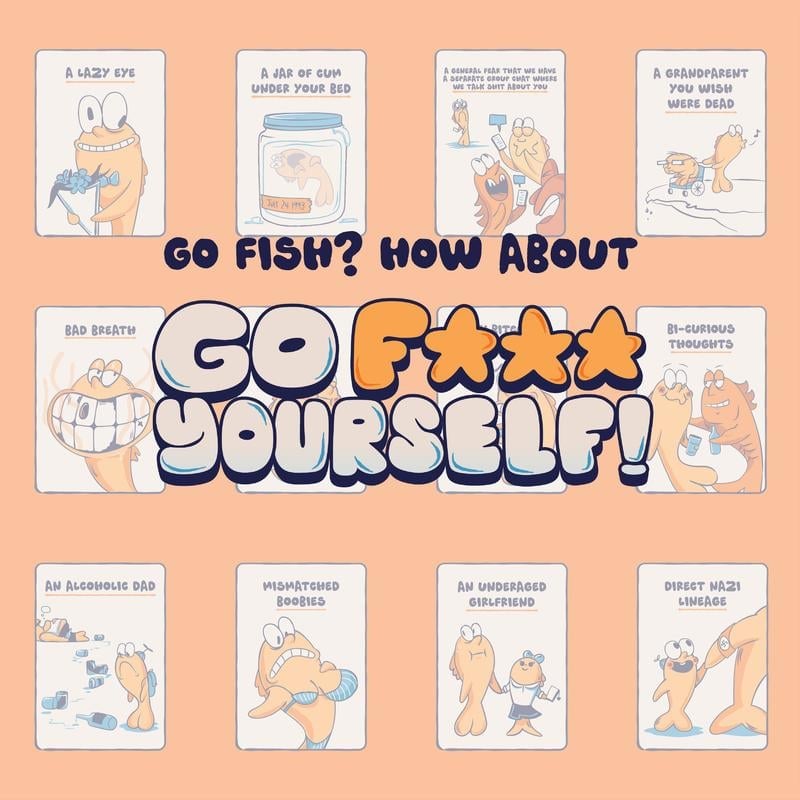 🎁TikTok Last Day Sale - 70% OFF🎉Go F*** Yourself - The Go Fish Game of Life's Little Humiliations