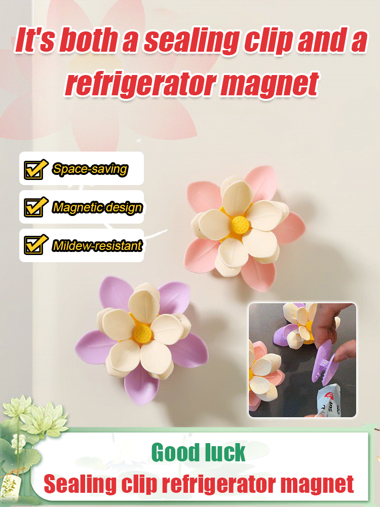 💥LAST DAY SALE 50% OFF💥Lotus Sealing Clip Refrigerator Magnet