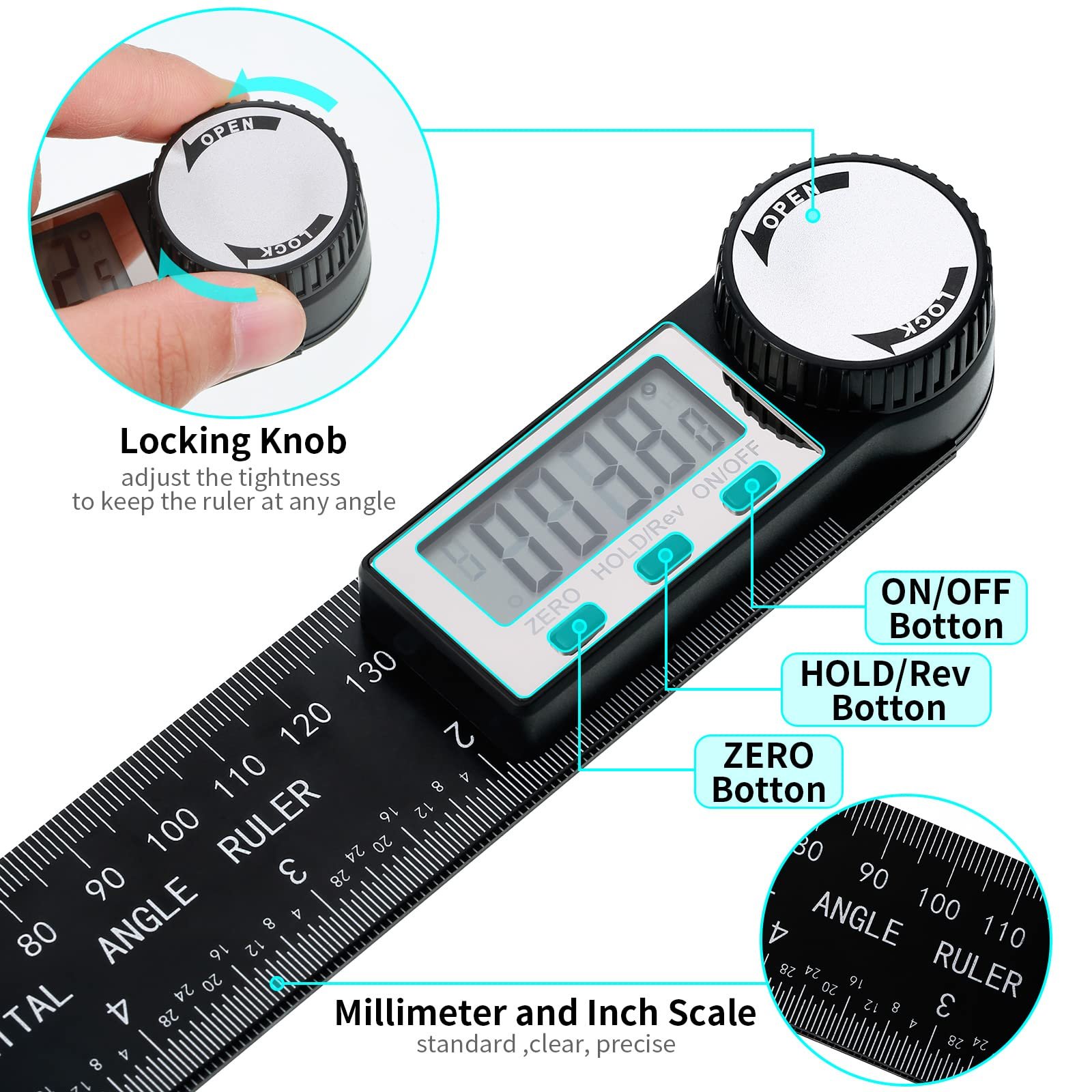 🔥 BUY 3 GET 1 FREE—Digital Angle Finder for Precise Measurements