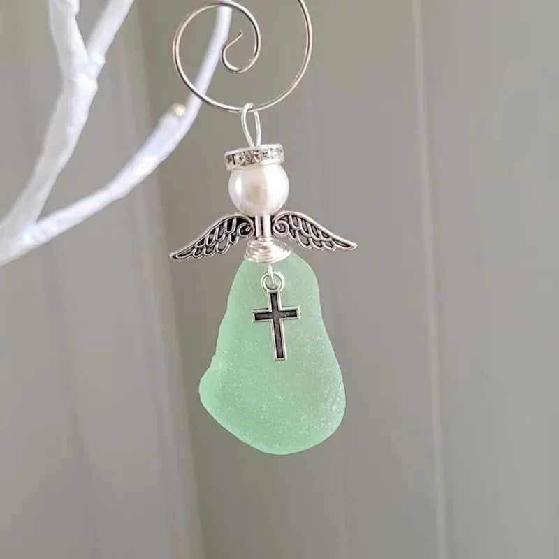 🌊Sea Glass Christmas Tree Ornament🎄