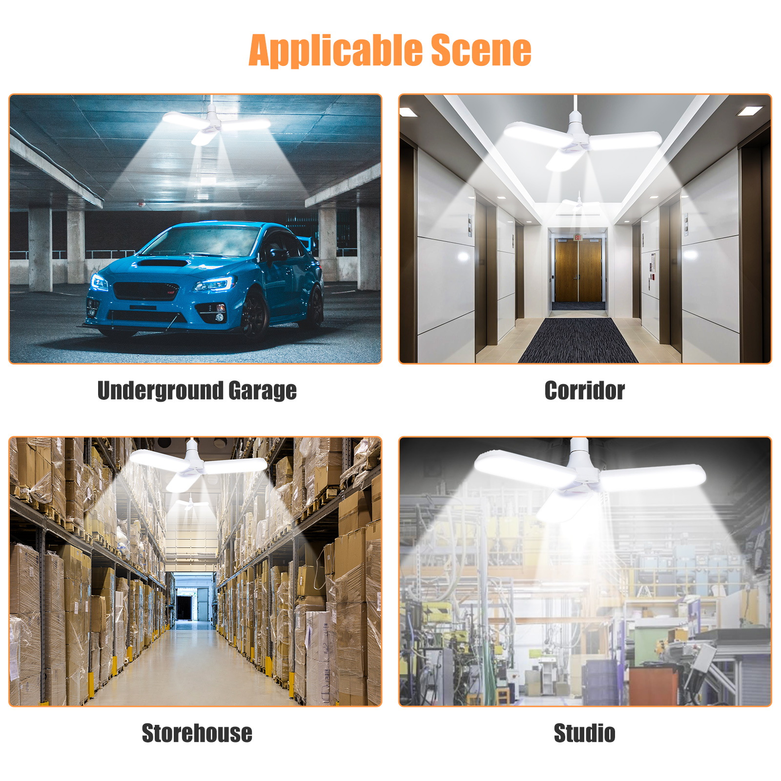 🔥Limited Time Sale 48% OFF🎉3000K Bright Foldable LED Garage Lights(Buy 2 free shipping)