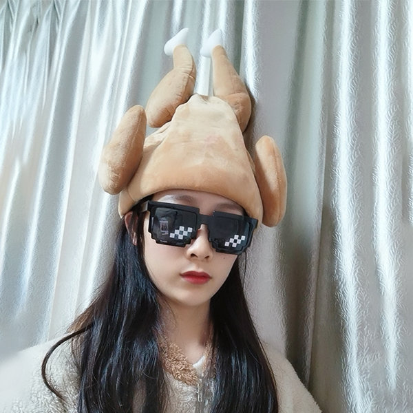 (🎄EARLY CHRISTMAS SALE - 50% OFF) 🎁🍗Roast Chicken Hat - Quirky Gift - Moveable Leg, Buy 2 Free Shipping Only Today🚚