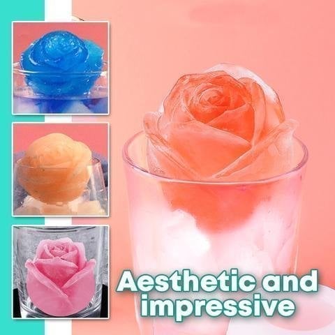 (💗Mother's Day Sale-50%💥) 3D Silicone Rose Shape Ice Cube Mold , Buy 5 Get Extra 20% OFF & Free Shipping