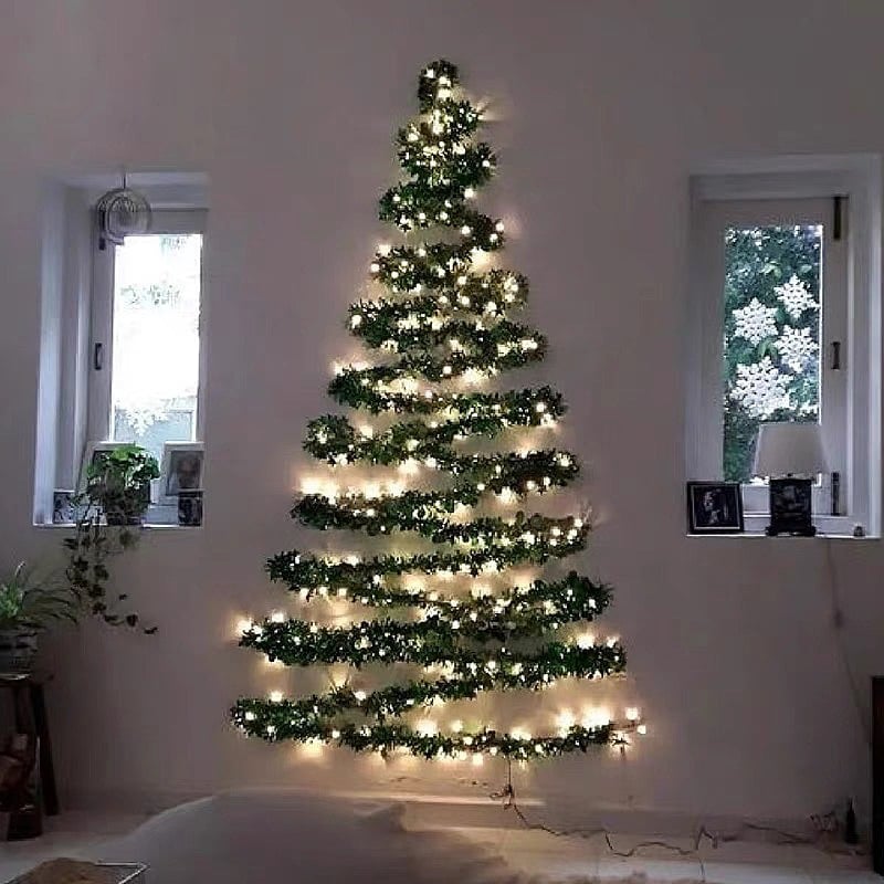 🔥Last Day Promotion 48% OFF-🎄-DIY Wall Mounted Christmas Trees with Light✨