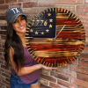 💥Handmade Patriotic Flag Bullet Clock