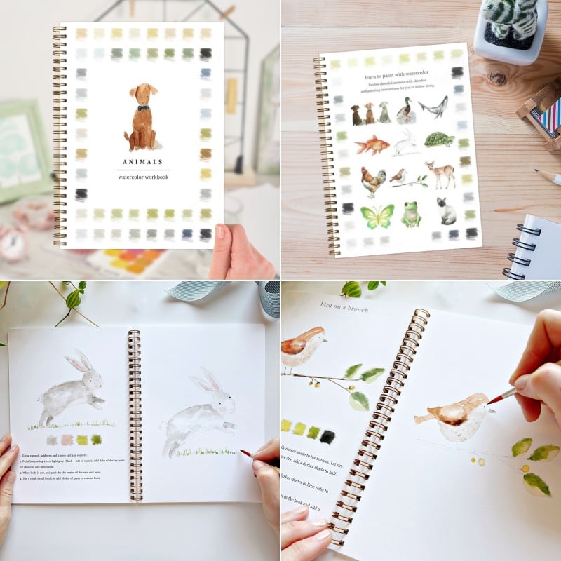 ⏰Last Day 60% OFF Sale🖼️Beginner-Friendly💝Watercolor Workbook