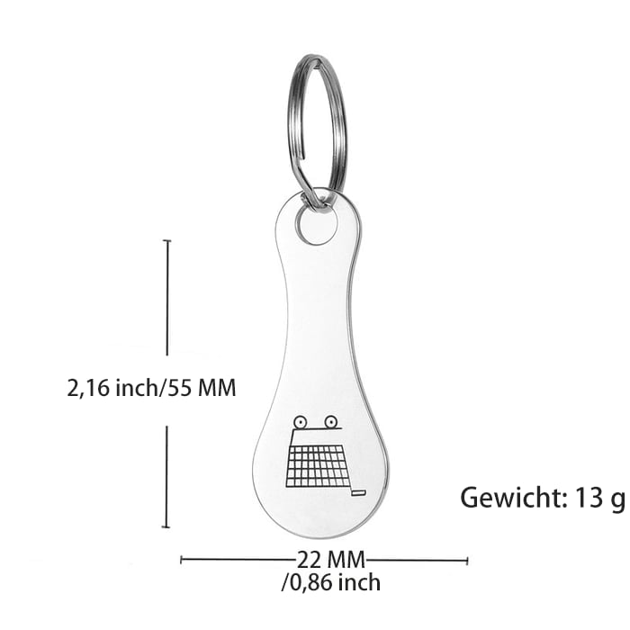 🔥Mini-Schlüsselanhänger-Einkaufswagenchips - Kleiner Aldi-Viertelhalter-Schlüsselanhänger für den Einkaufswagen