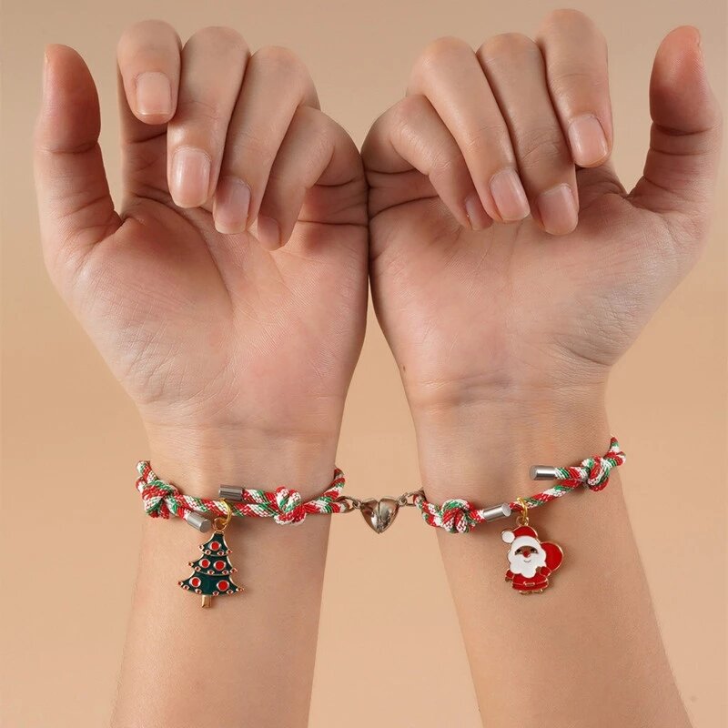 (Christmas Hot Sale- 49% OFF) Adjustable Magnectic Christmas Couple Bracelet(1 pair)