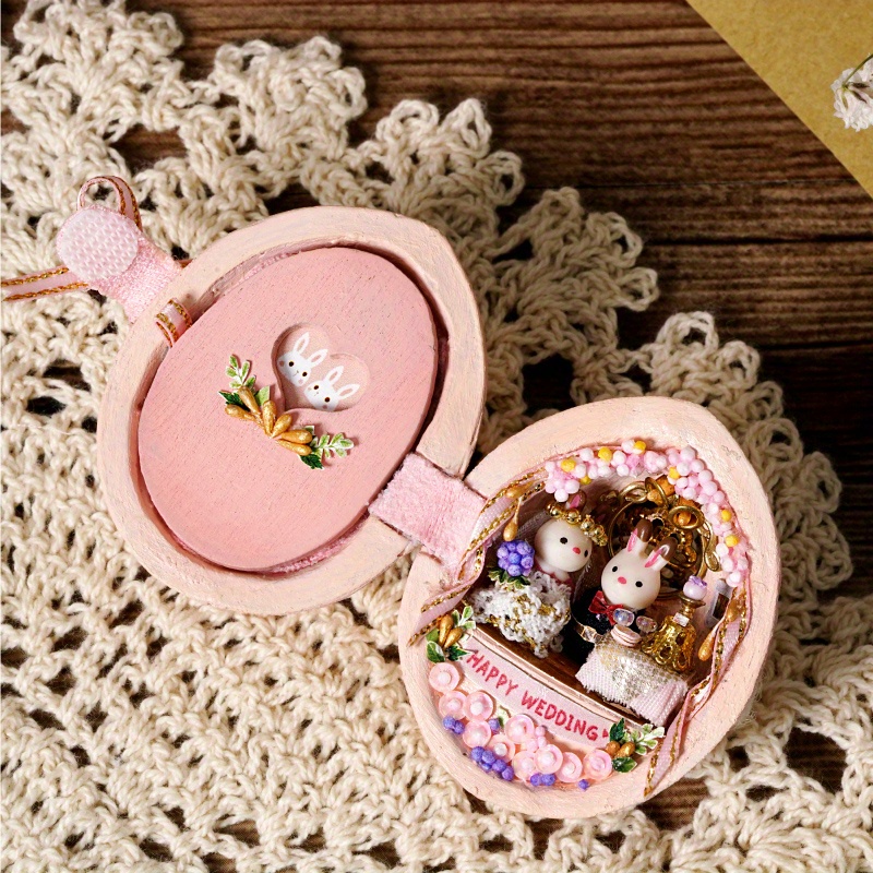 💕Handmade Easter Walnut Shell Doll House