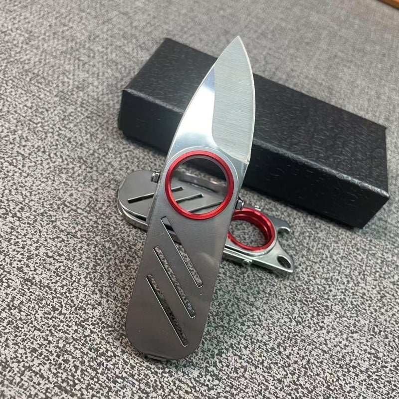 (🔥Last Day Promotion - 70%OFF)All-steel Ring Push Knife Portable Bottle Opener Keychain Knife