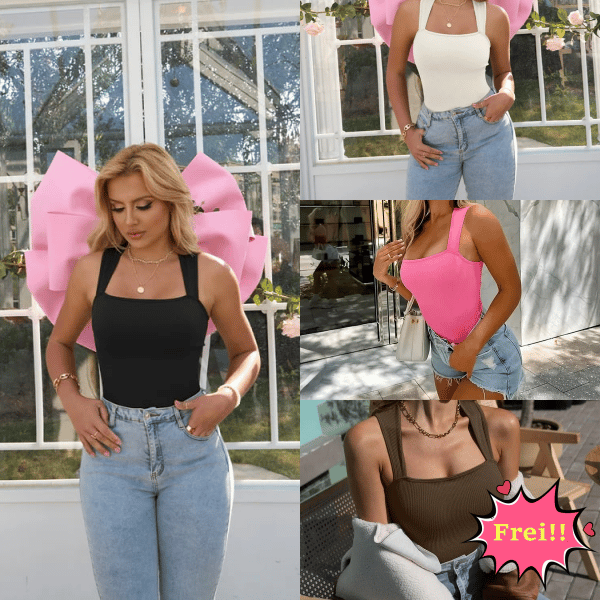 🔥Letzter Tag Verkauf 49% Rabatt ✨ Ärmellose figurformende Bodysuits mit Bauchkontrolle