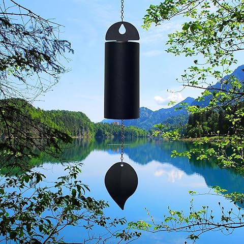 🔥Medium-sized cylindrical outdoor wind chime, made of copper, suitable for outdoor gardens, patios, and porches, with a deep, soothing tone.